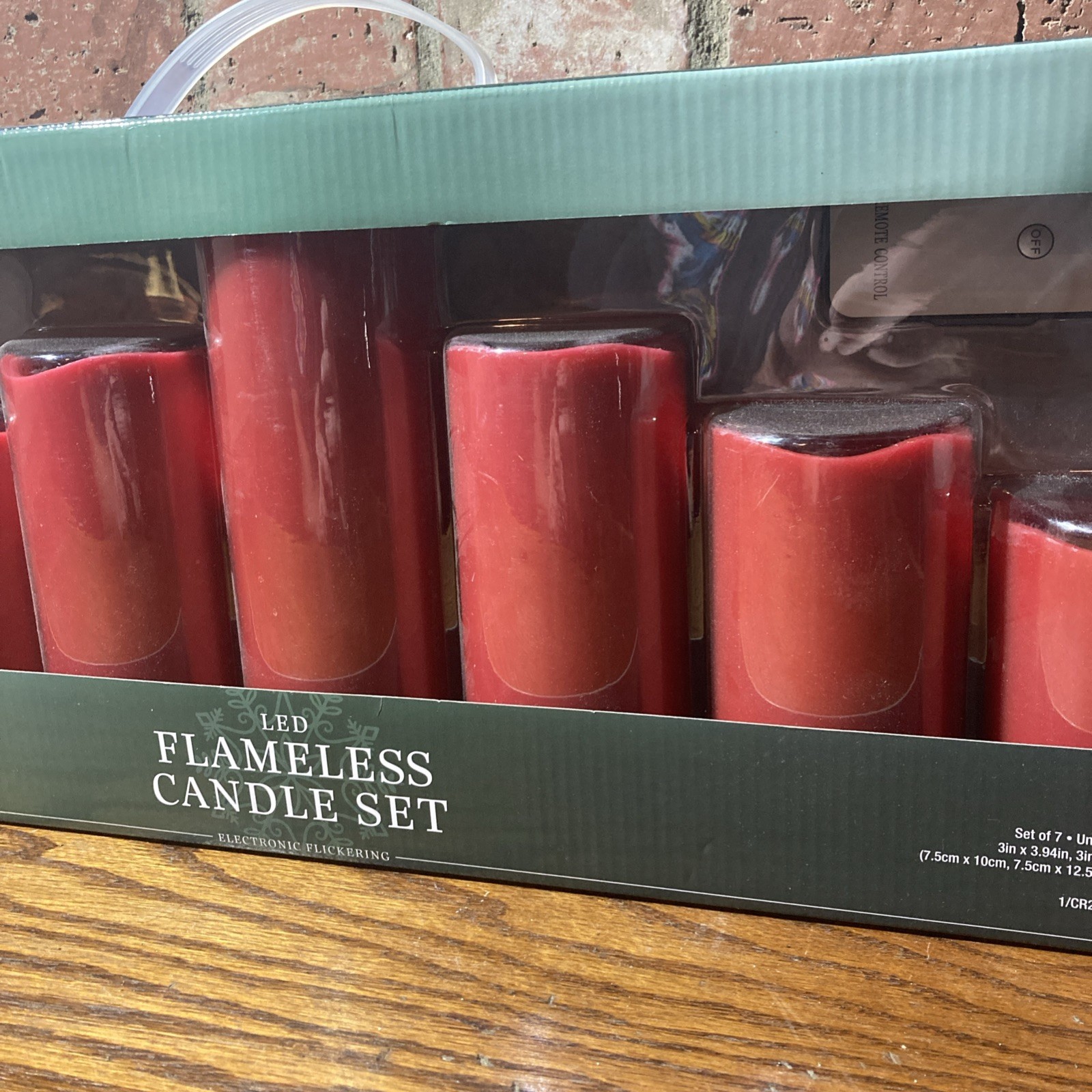 Autumn Fall Candle Set of 7 Flameless LED Halloween Electronic Flickering Orange