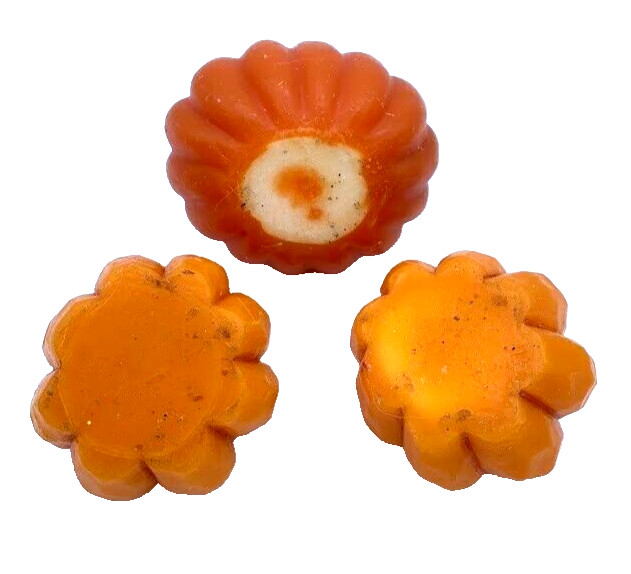 3 pumpkin shape Candles wax Halloween Farmhouse Fall Harvest Farmhouse Décor NEW