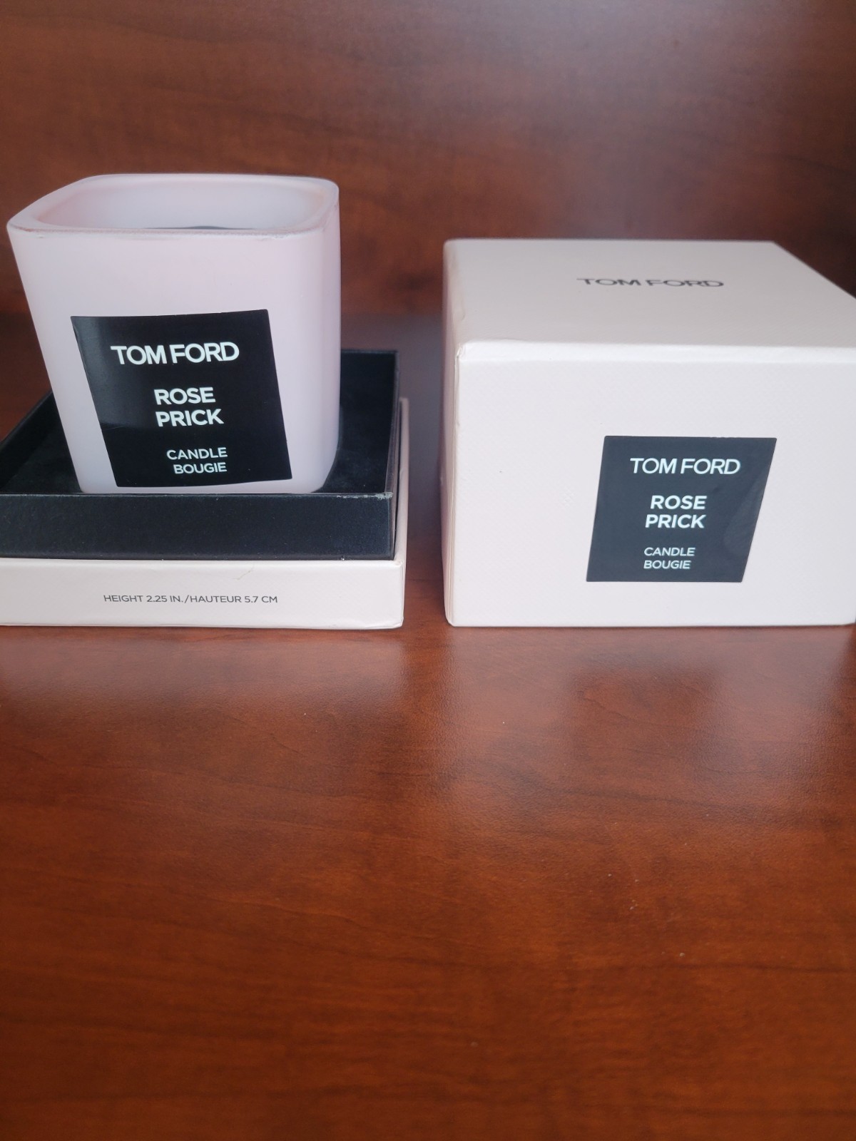 Tom Ford Rose Prick Luxury Candle 2.25in Pink Glass New Unused NO SEAL