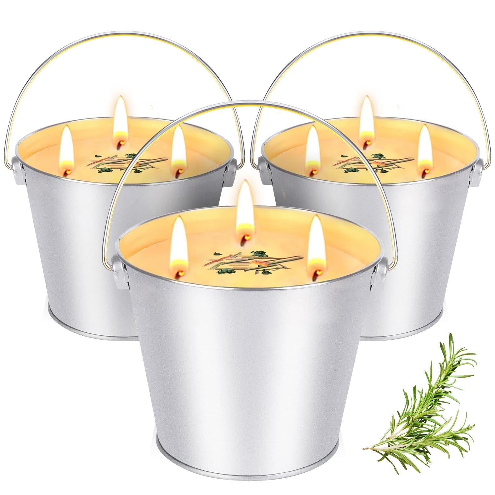 Large Citronella Candles 3 Pack – 20oz Each, 200+ Hour Burn Time, Outdoor Patio