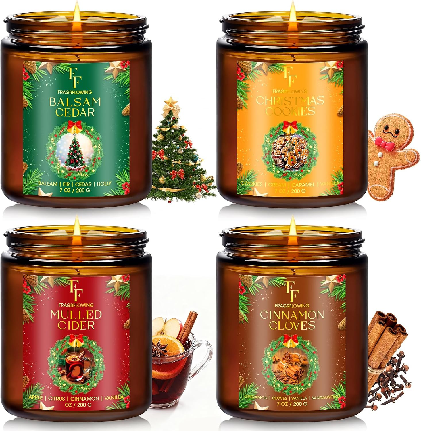 Large Scented Candle 22 oz 3 Wick Soy Wax Gift Candle Size Options
