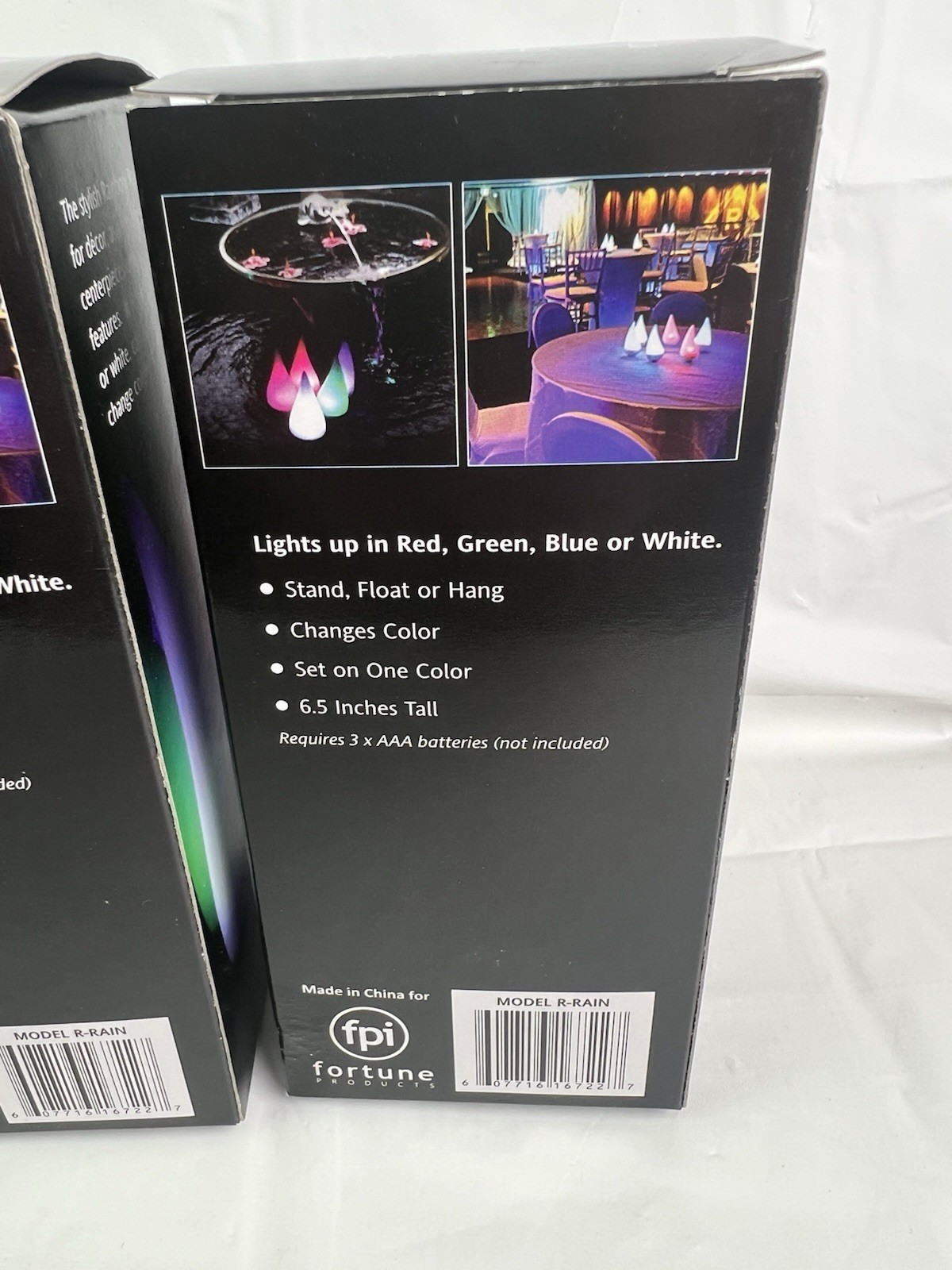 Multi Color Changing Rainbow Raindrop Light Tabletop, Party, Floats Lot Of 4