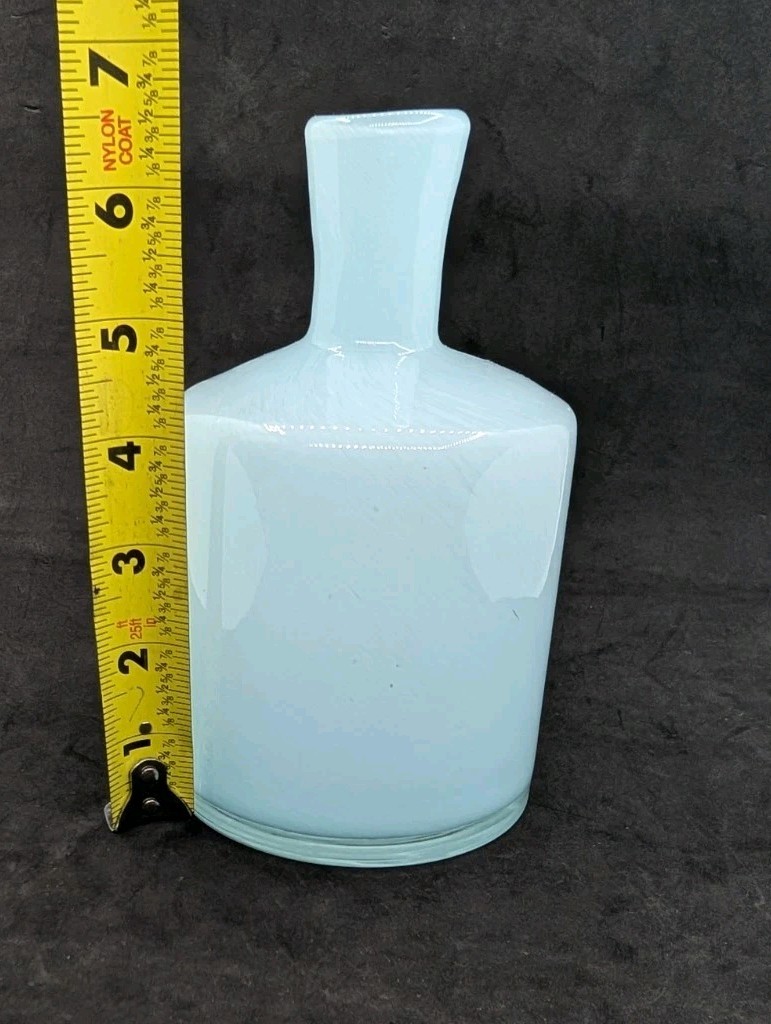 Empty Diffuser Glass Vessel Art Glass for natural wood reeds blue swirl