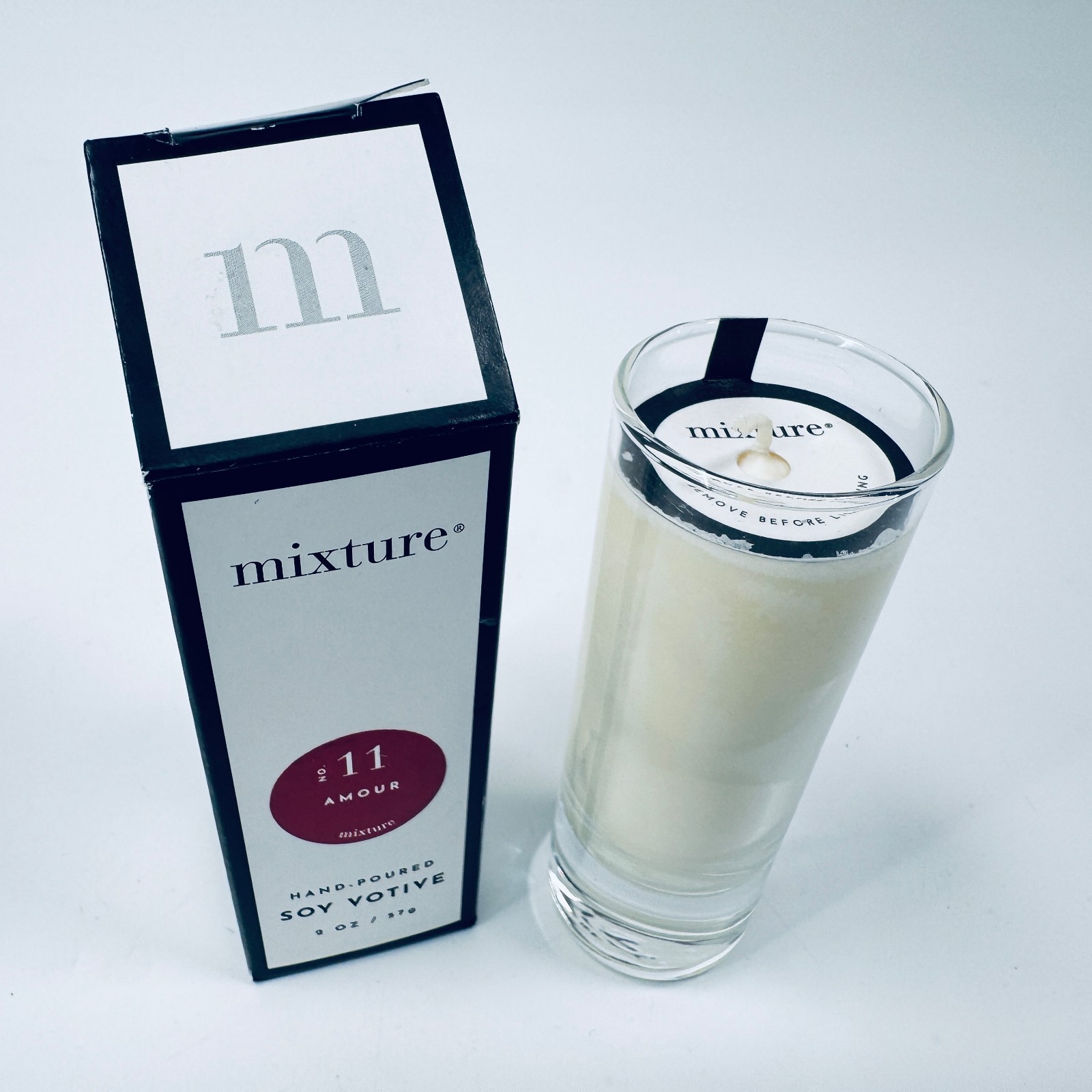 Mixture 11 “Amour” Scented Single Wick 2oz Soy Votive Candle