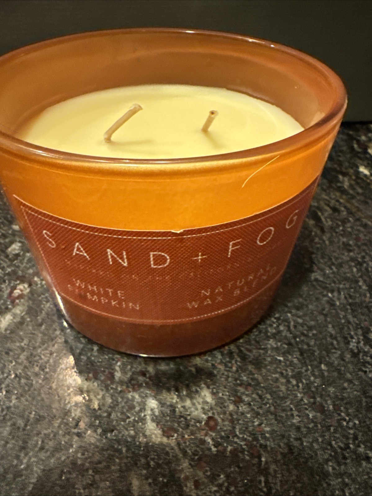 Sand + Fog 57 oz Soy Wax Blend Candle White Pumpkin With FriendsGiving Top New