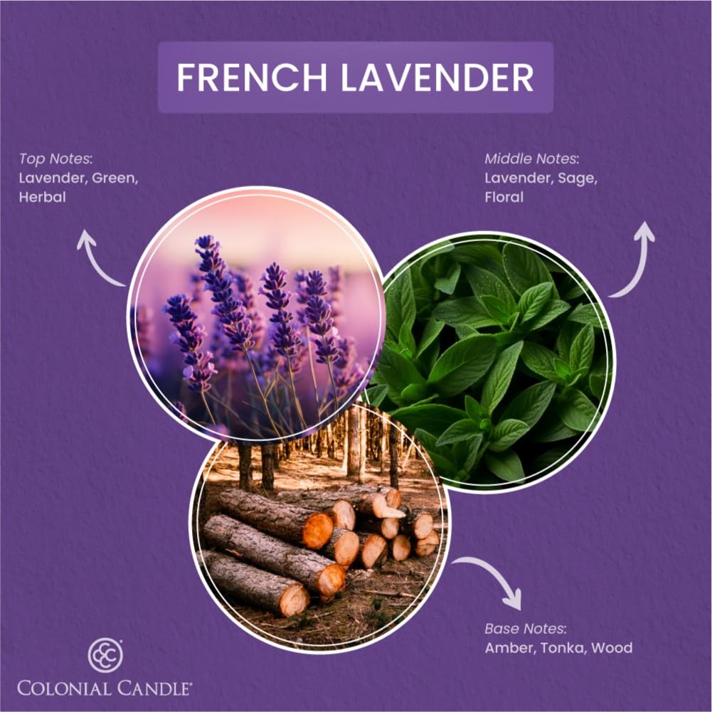 French Lavender Scented Jar Candle, 2 Wick, 3.5 oz, Mottled Wax