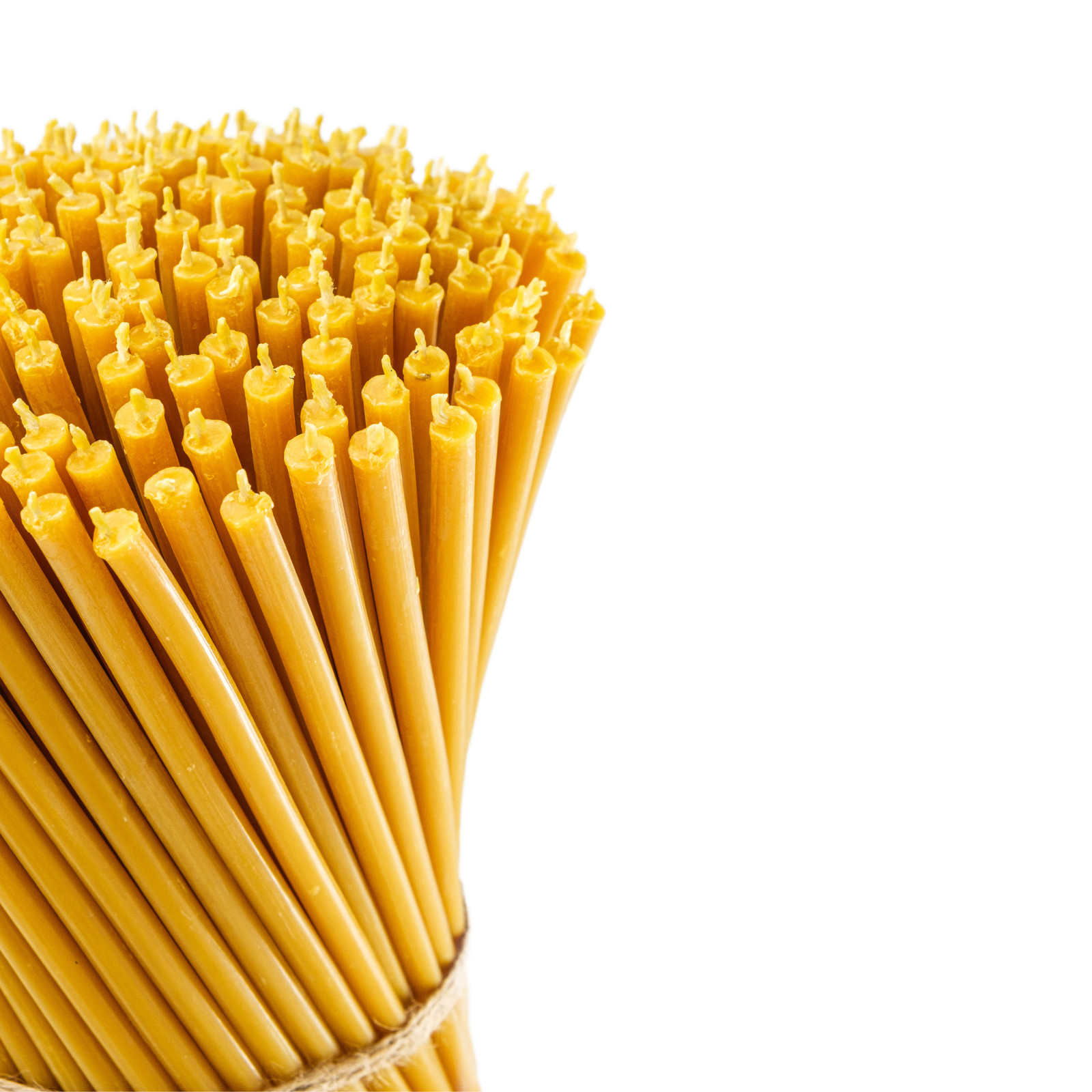 Closterra 25 Pack Pure Beeswax Slim Taper Candles 10.4″x0.28″in Honey-Scented