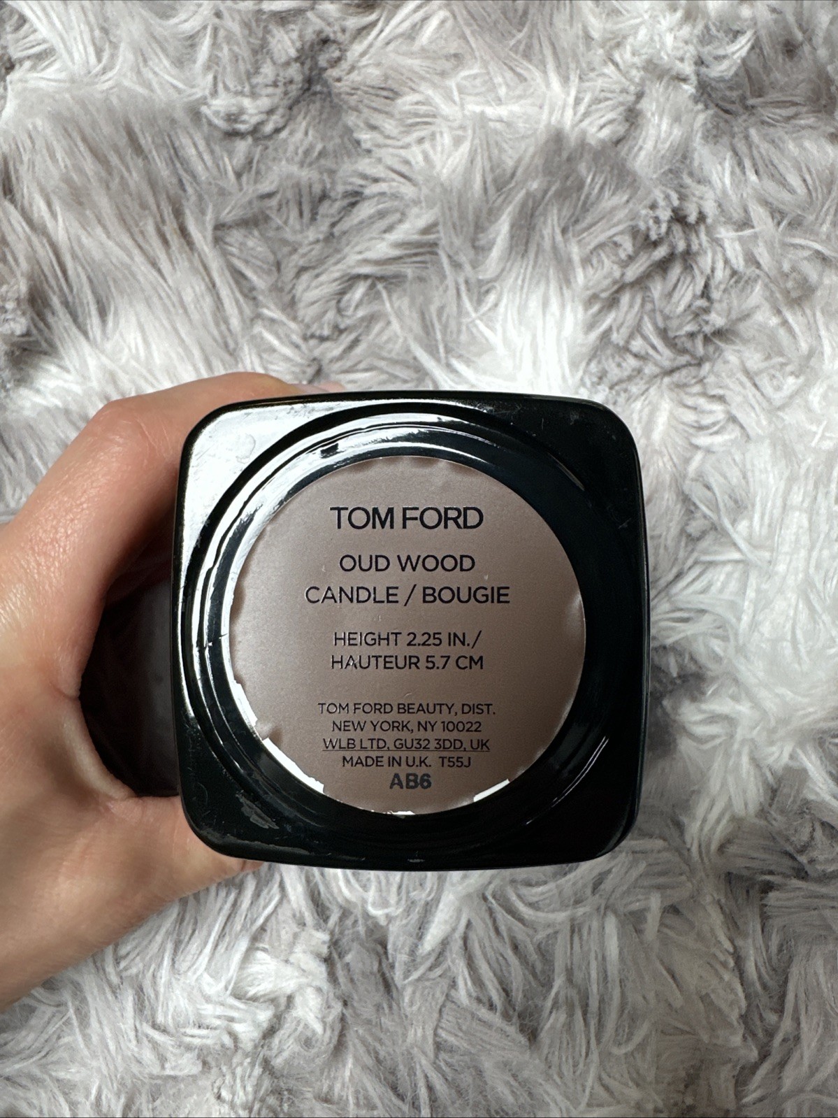 EMPTY CANDLE JAR Tom Ford Oud Wood
