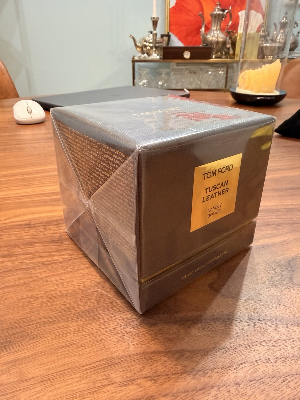 Tom Ford Tuscan Leather Bougie Candle Cube Brown Scented