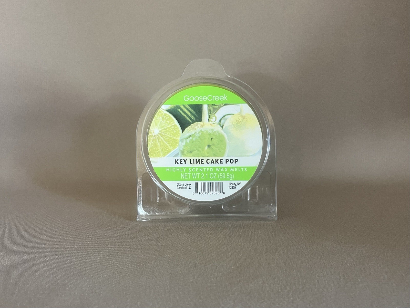 2 1/2” GooseCreek Key Lime Cake Pop Highly Scented Wax Melts, New In Package!