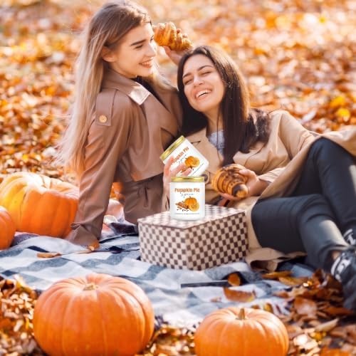 Pumpkin Cinnamon Spice Jar Candle Fall Scented Soy Wax 50 Hour Home Decor Gift