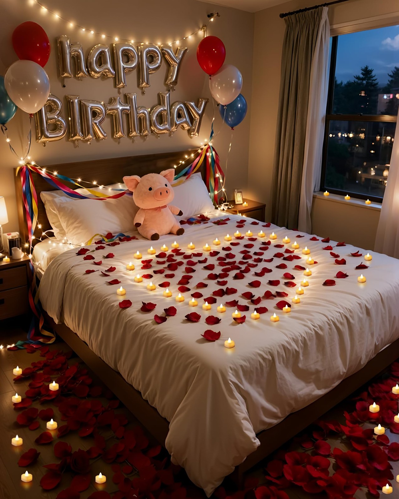 Amagic 1000 Pieces Artificial Rose Petals with 12 Heart LED Tea Lights Candle…