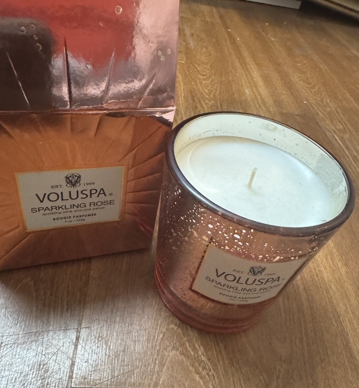 Voluspa Sparking Rose NIB 9 Oz
