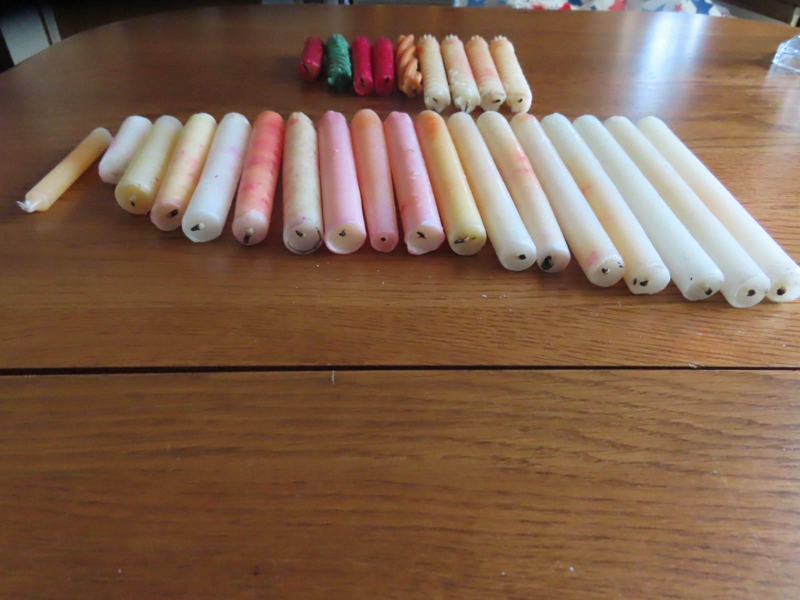 Lot of Assorted (27) Stick Candles Assorted Brands And Colors