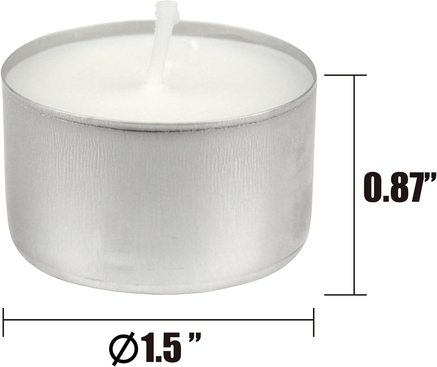 Stonebriar 200 Pack Unscented 8 Hour Extended Burn Time Tea Light Candles
