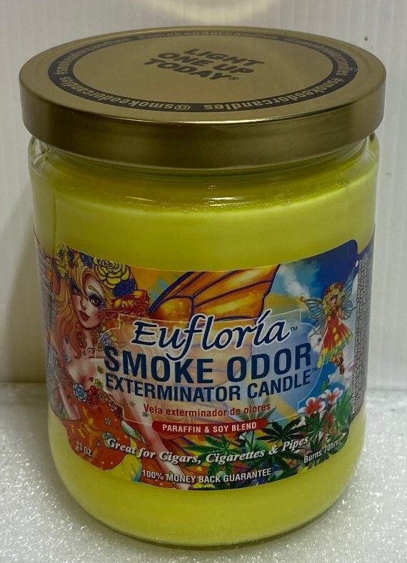 Smoke Odor Exterminator 13 oz Jar Peace & Love, Assortment Set of (4) Candles.