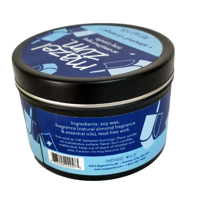 New HTF Discontinued – ZUM – Almond – Orange 7 oz. – Aromatherapy Soy Tin Candle