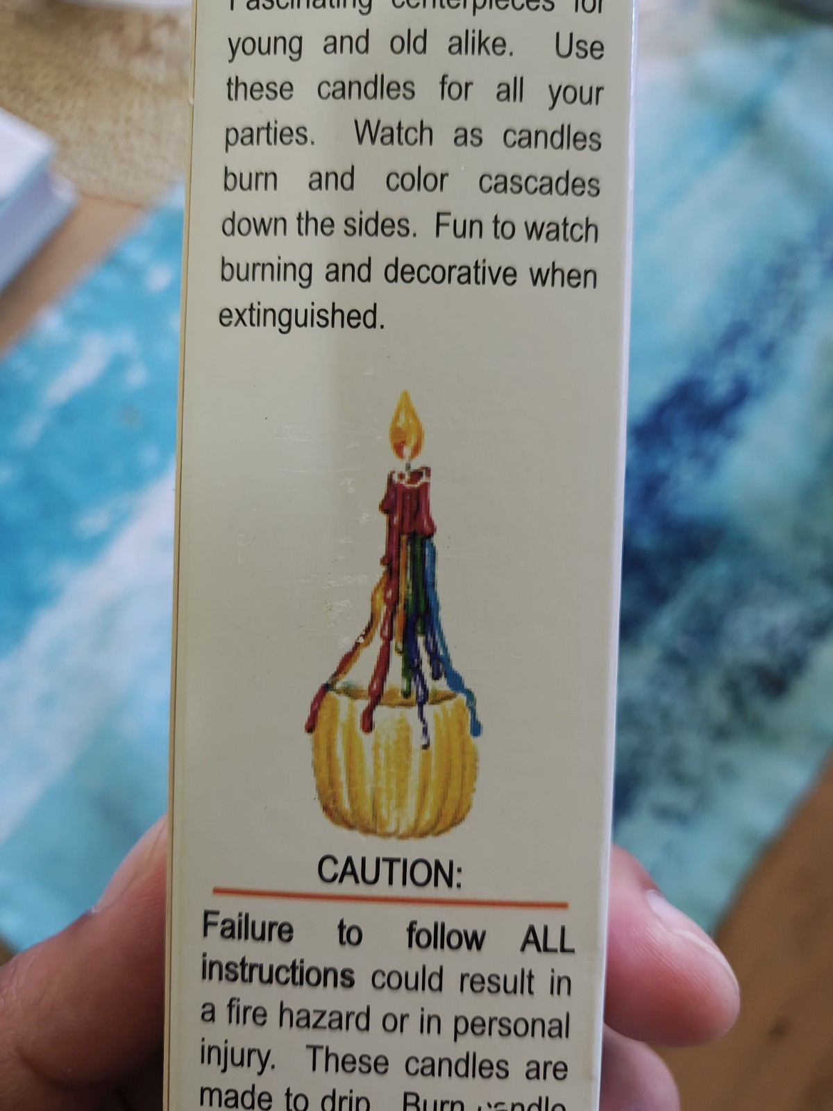 General Wax & Candle Color Drip Taper Candles 9 1/2in, 2-Pack, Unscented