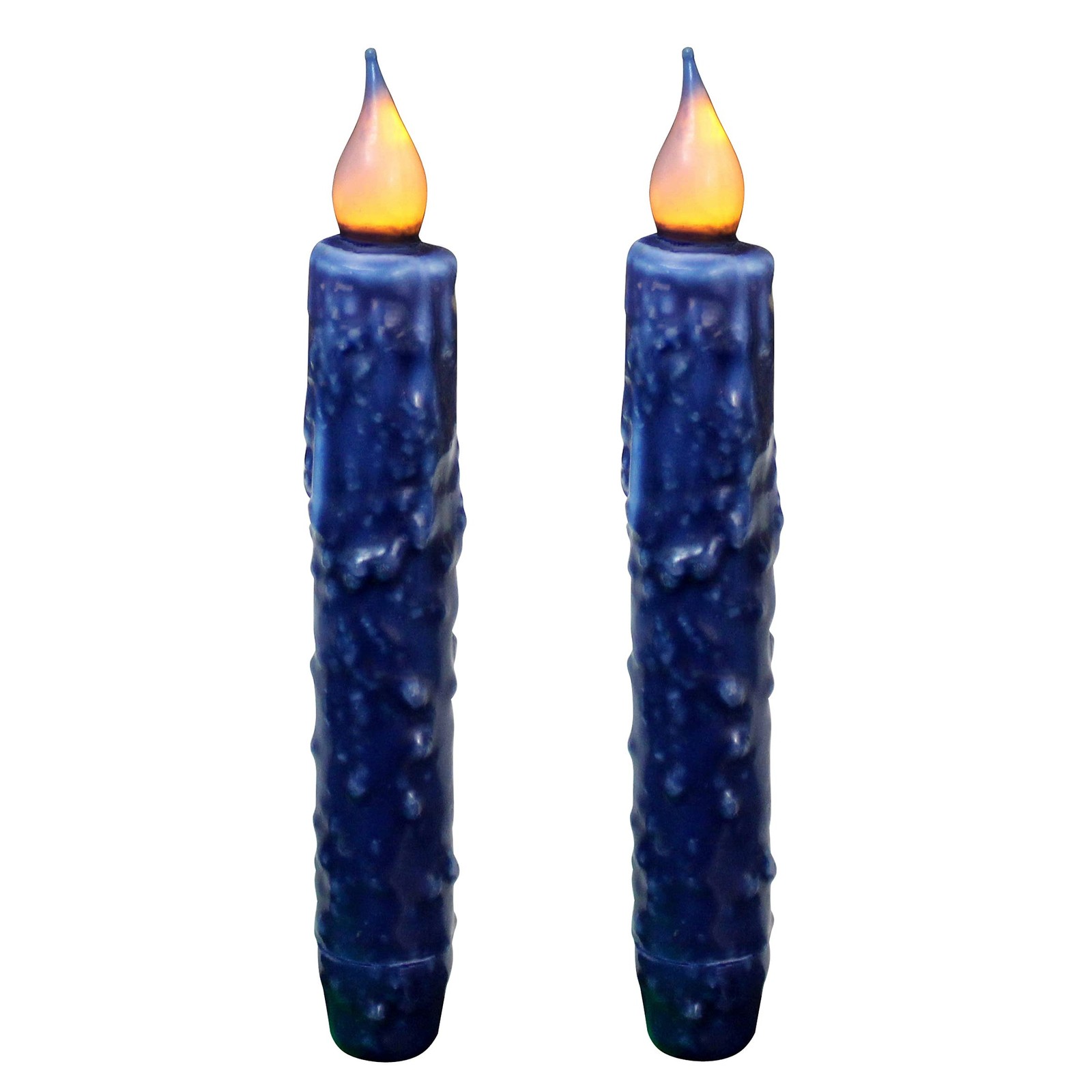 CVHOMEDECO. Real Wax Hand Dipped Battery Operated LED Timer Taper Candles Rus…
