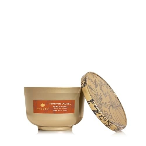 Scented Tin Candle 6.5 oz Pumpkin Spice Nutmeg Cinnamon Clove Fall Home Decor