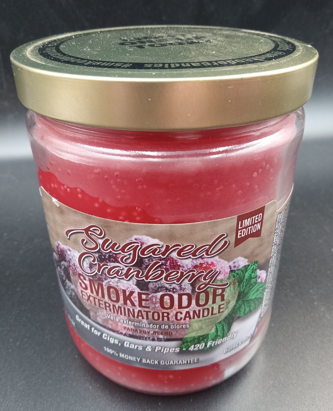 Sugared Cranberry Smoke Odor Exterminator Candle 13oz Made in USA UNUSED PICS