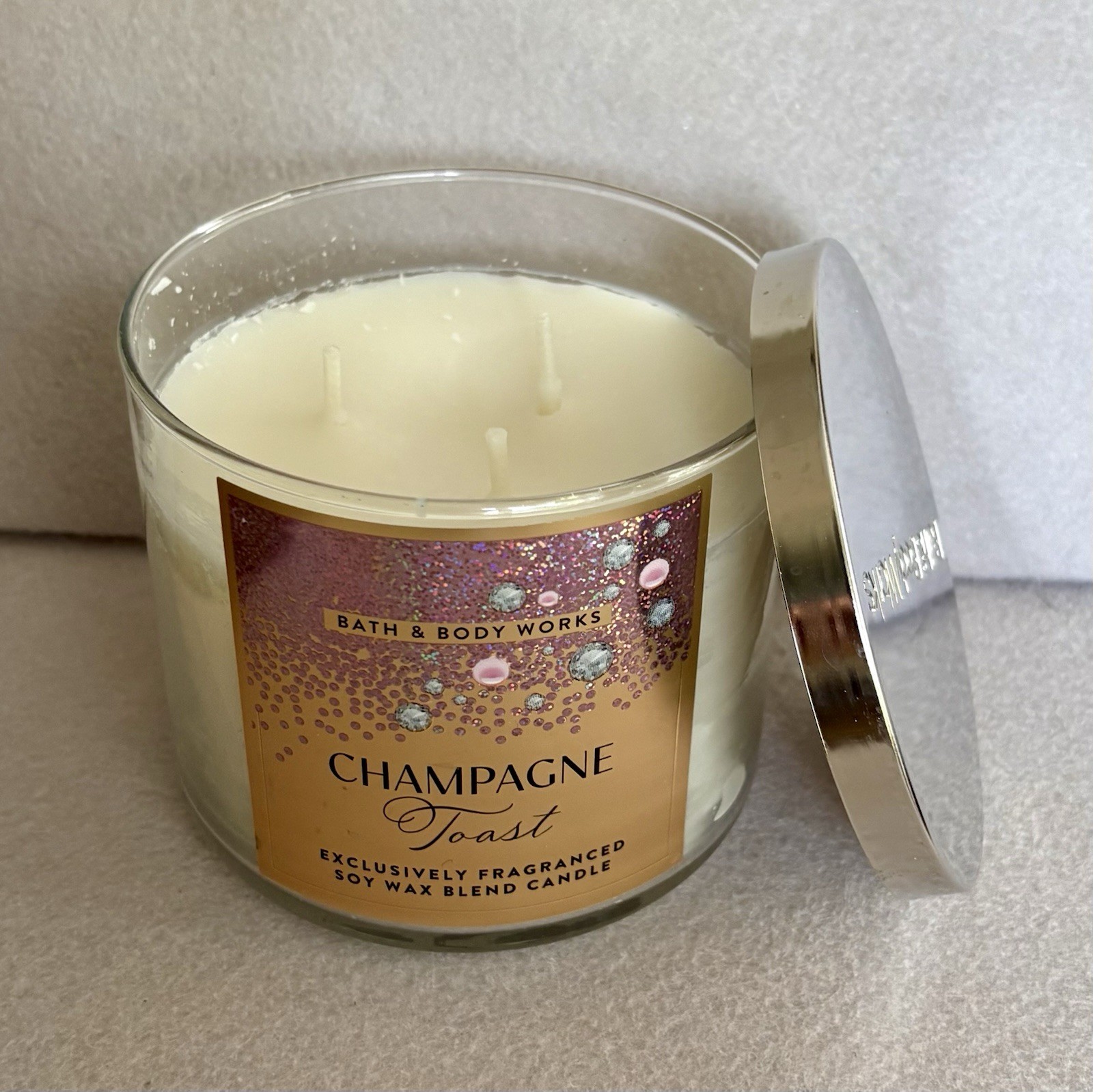 Bath & Body Works Champagne Toast 3-Wick Fragranced Soy Wax Blend Candle 14.5 OZ