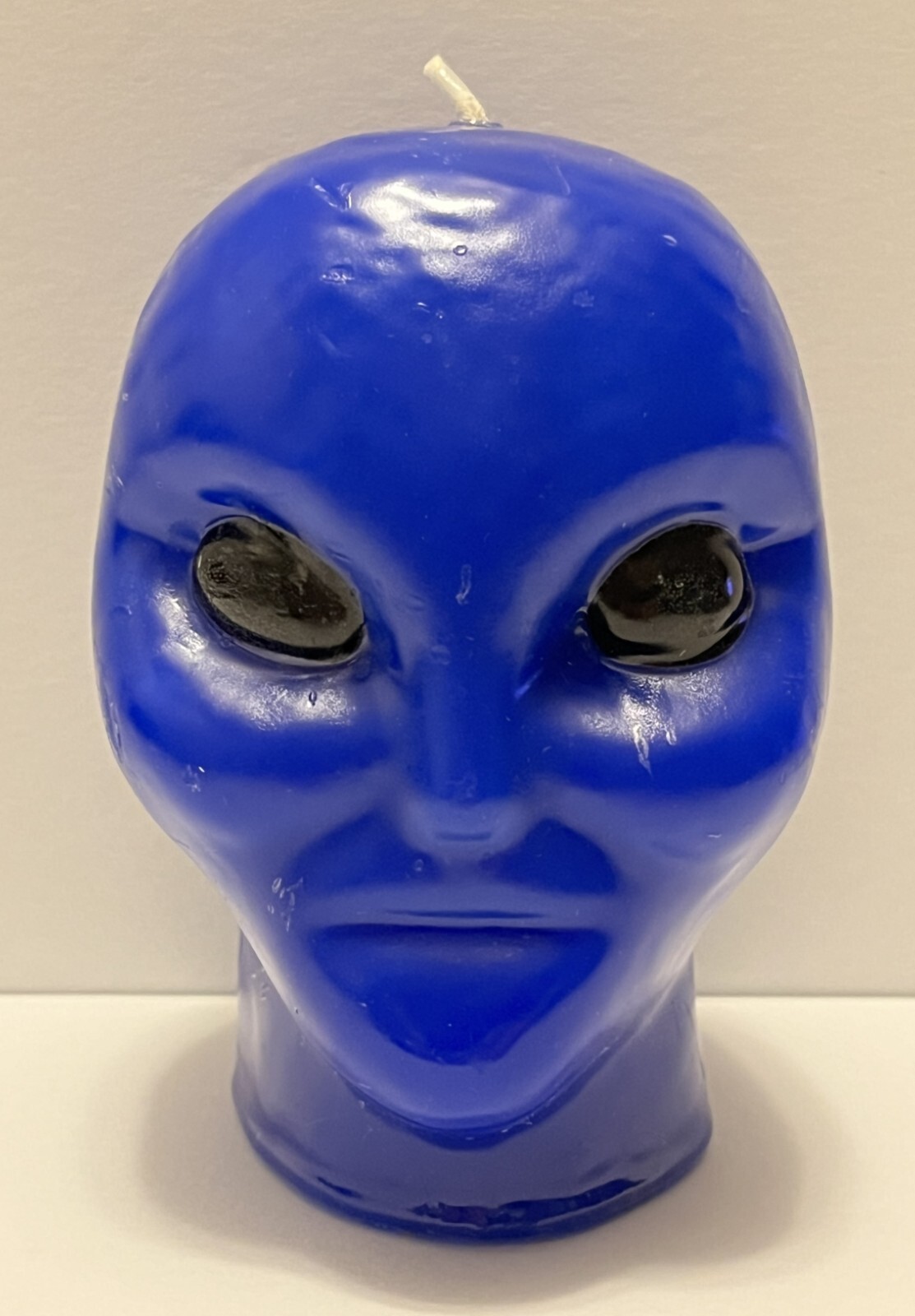 Waxman ALIEN HEAD CANDLE – Cobalt Blue & Black Eyes – 4 1/4” High x 3″ Wide