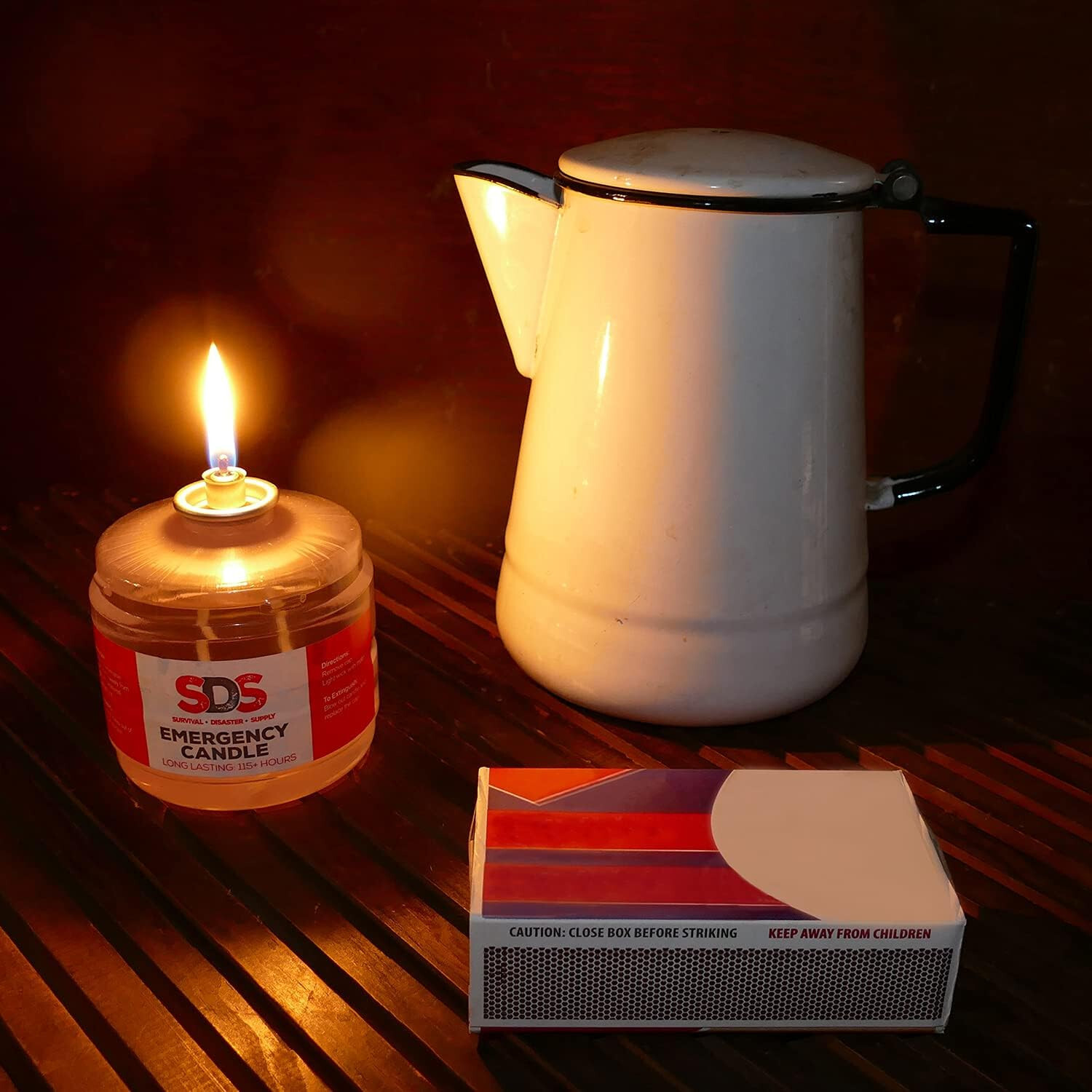 115 Hours Candle Safe Clean-Burning Odorless & Smokeless Emergency Long Term Use