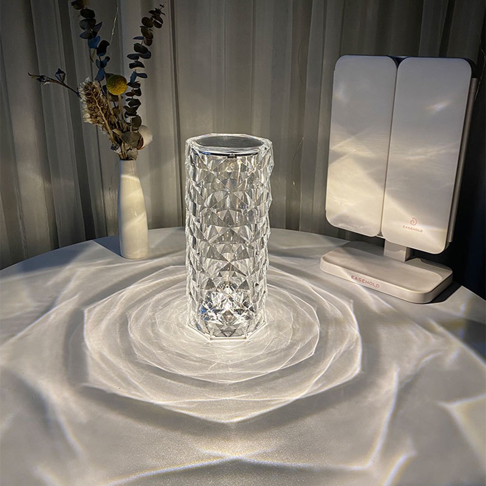 Nordic Crystal Lamp USB Table Lamps Bedroom Touch Dimming Atmosphere Diamond Nig