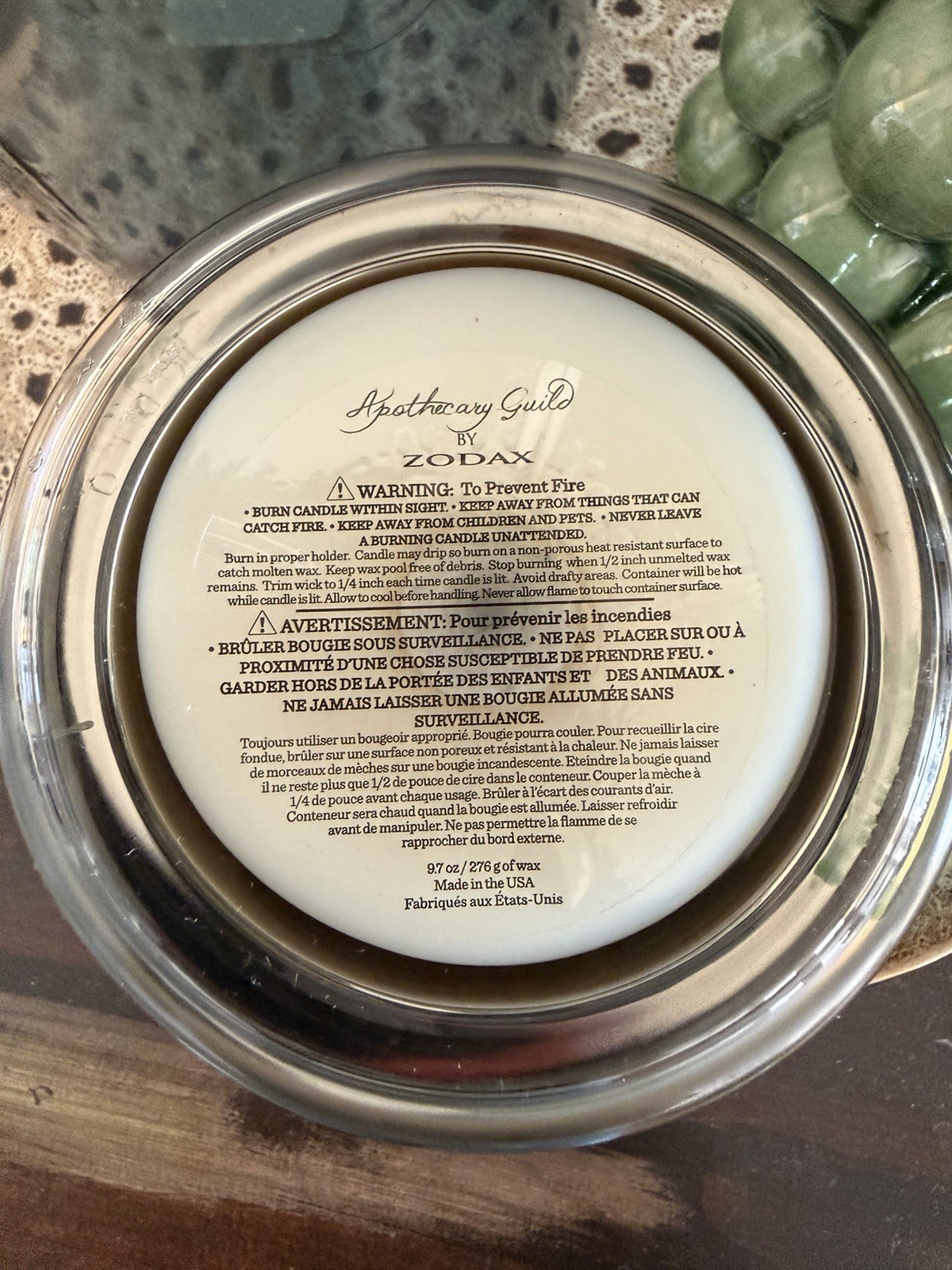 NEW Apothecary Guild Scented Candle Jar w/Glass Dome Cloche, Winter Woods