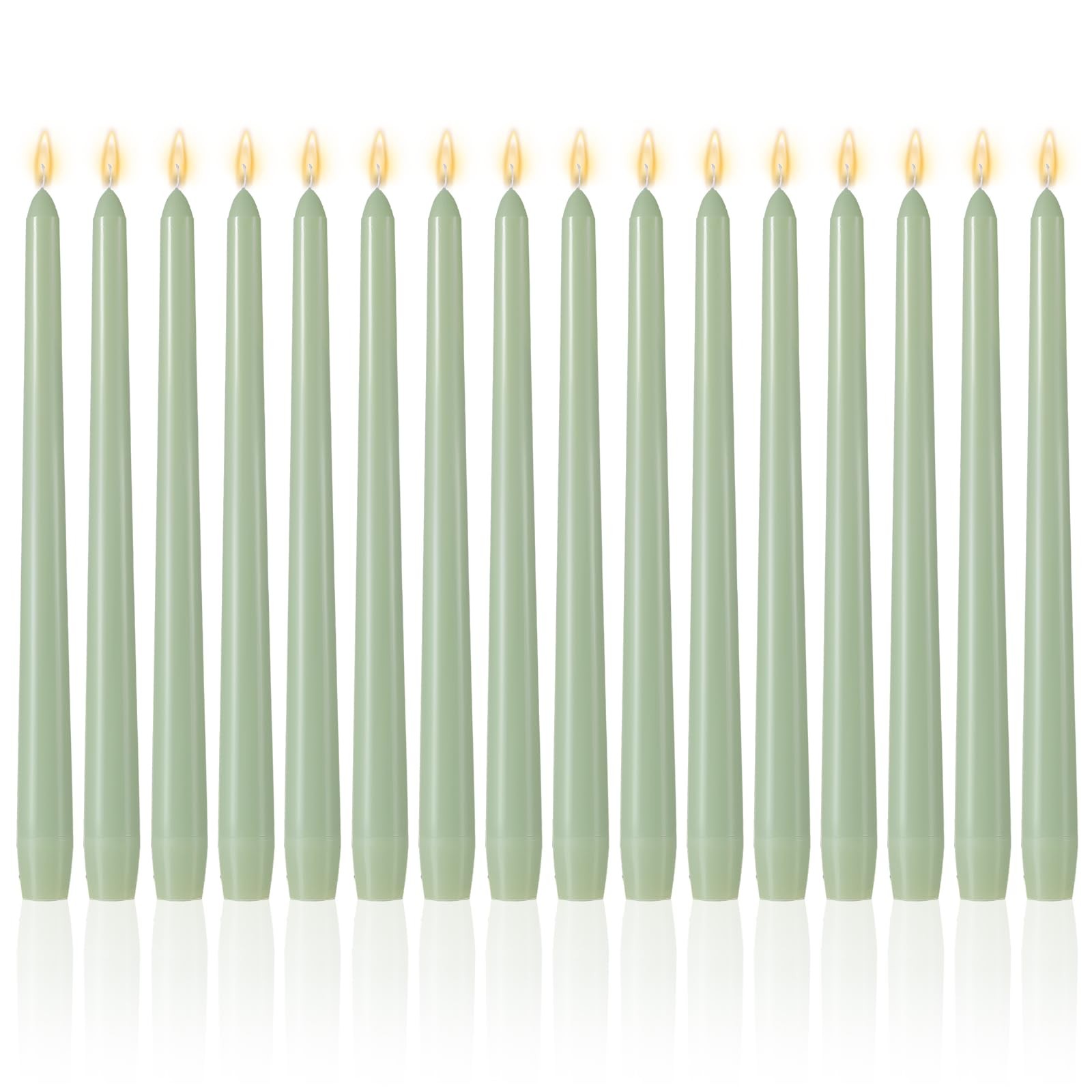 16 Pcs 10 Inch Long Tapered Candle Stick Bulk Smokeless Unscented Burning Can…