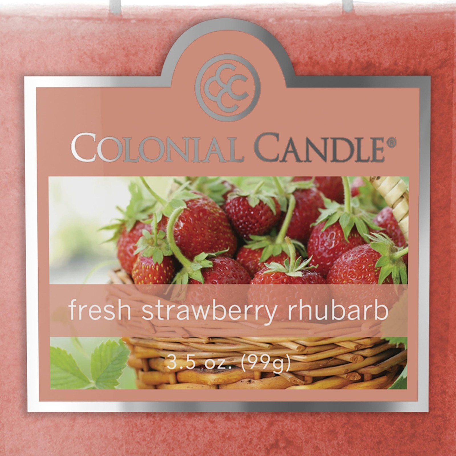 Fresh Strawberry Rhubarb Scented Jar Candle, 2 Wick, 3.5 oz, Mottled Wax