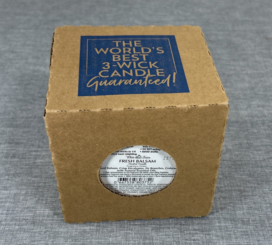New Bath & Body Works Fresh Balsam Scented 3 Wick Jar Candle 14.5 oz Boxed