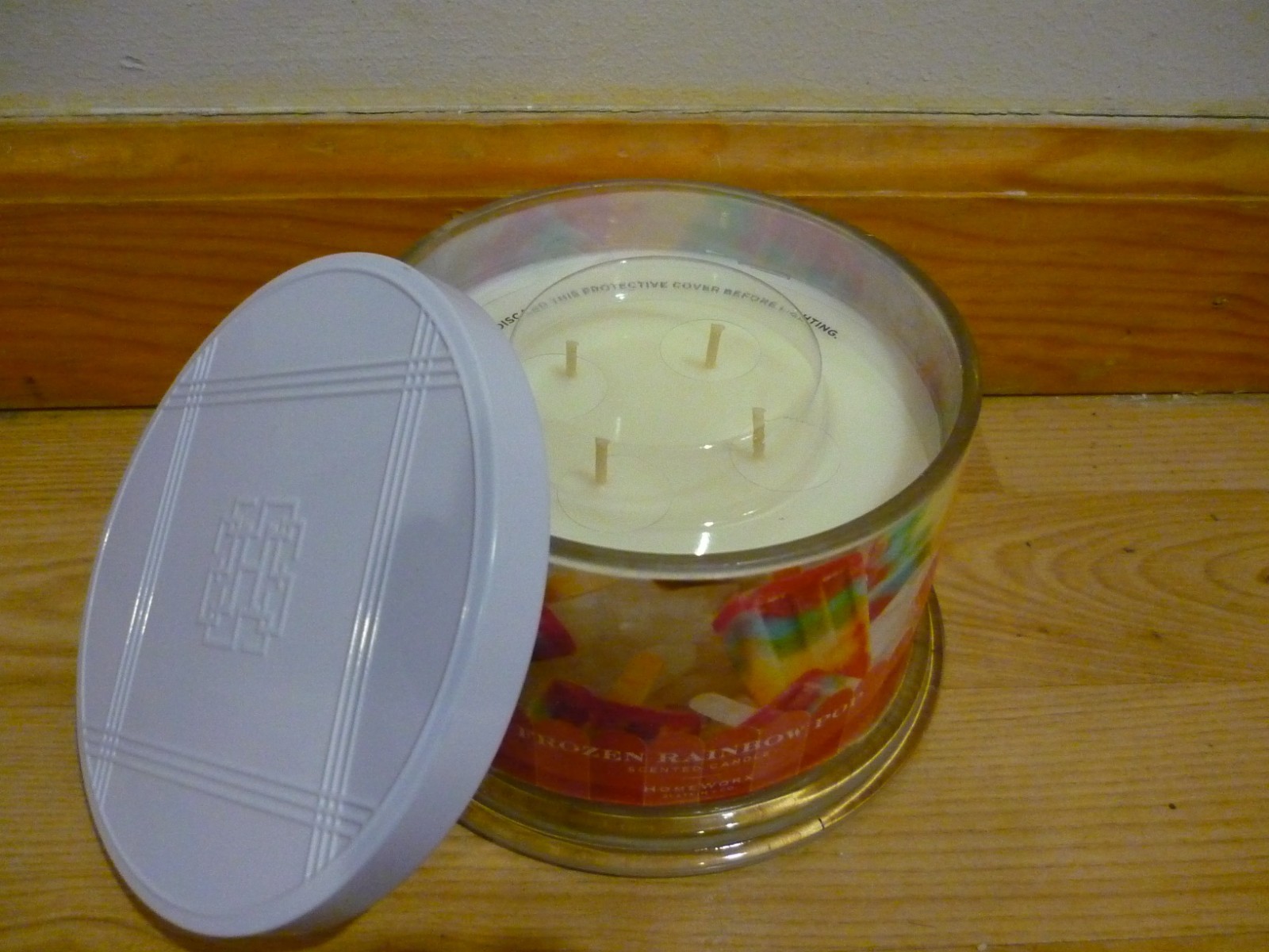 LOT OF 2 NEW HOMEWORX BY SLATKIN & CO FROZEN RAINBOW POP 4-WICK CANDLE 18 OZ