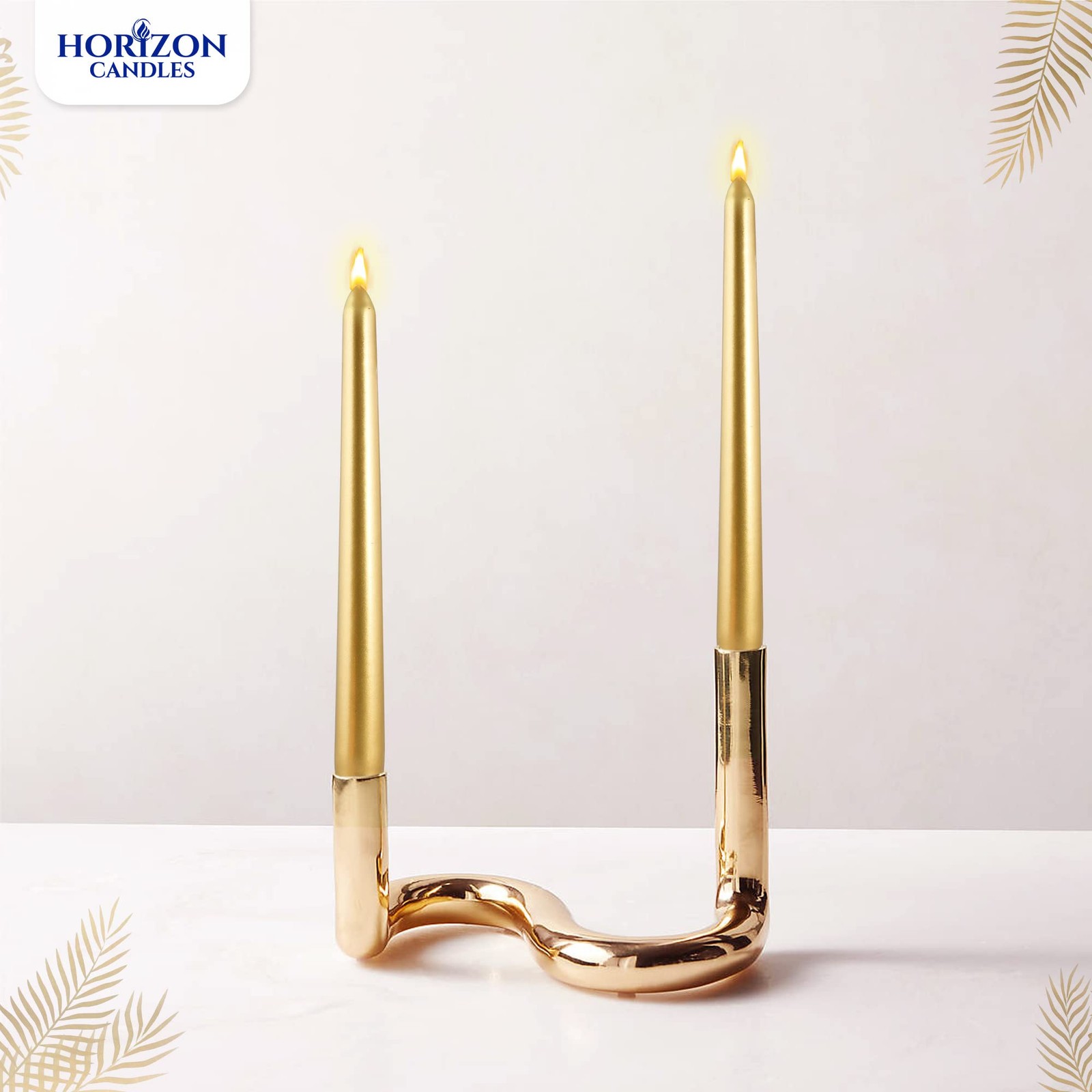 Horizon Candle Unscented 10 in. Taper Candle Smokeless & Dripless Set of 10
