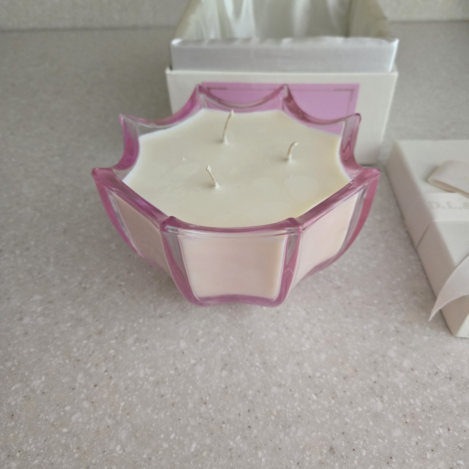 D.L. & Co. Rare Botanical 3 Wick Candle In Box-Hibiscus Bloom-15 OZ-Discontinued