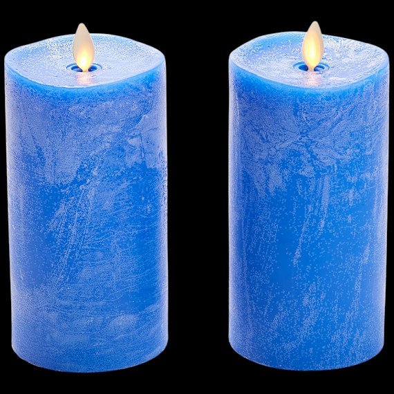 2-Pack: Luminara Flameless 6.5″ Chalky Pillars
