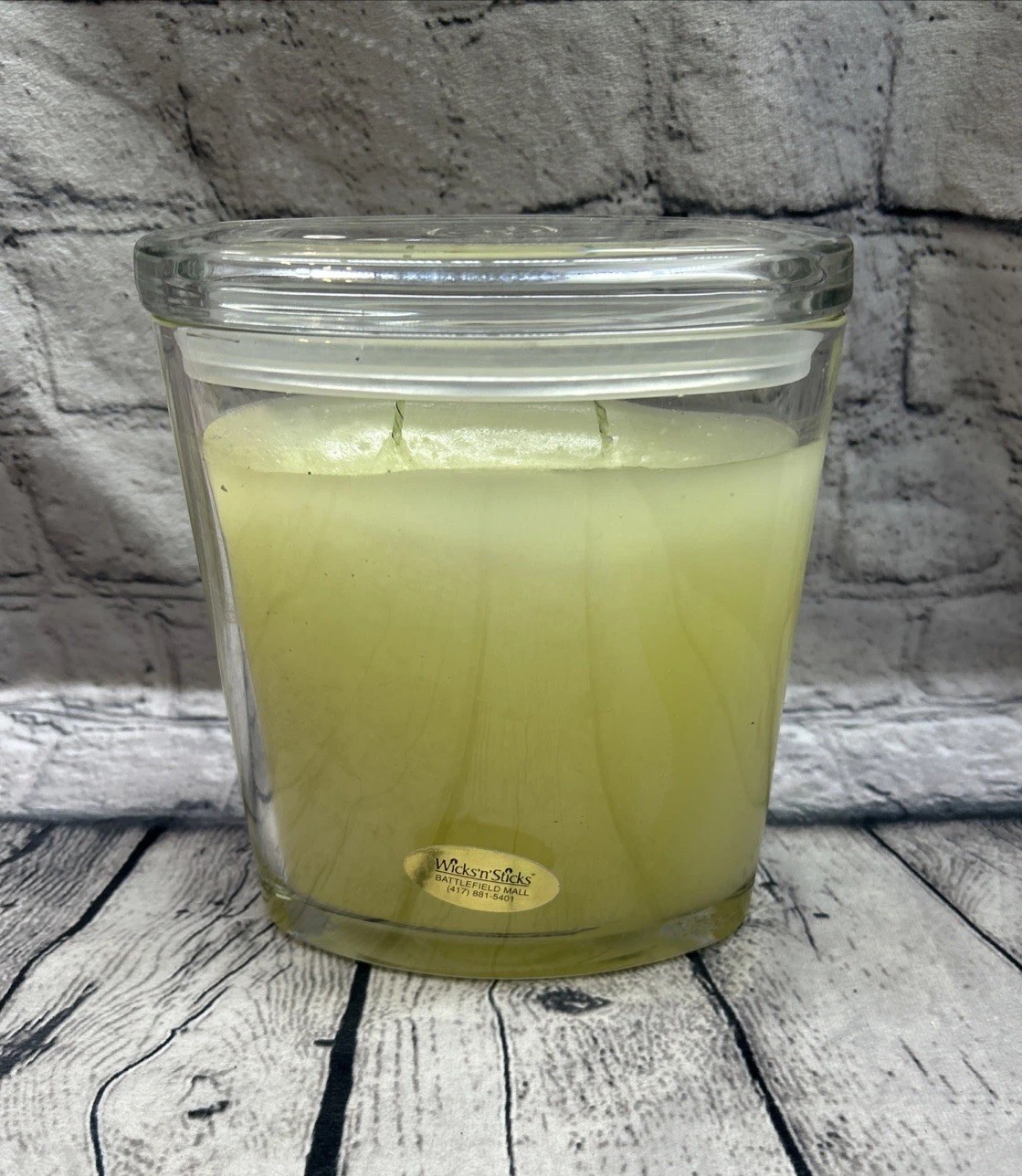 Colonial at Home Summer Linen Candle 22oz Aromatic 2 Wick Glass Oval Jar w Lid