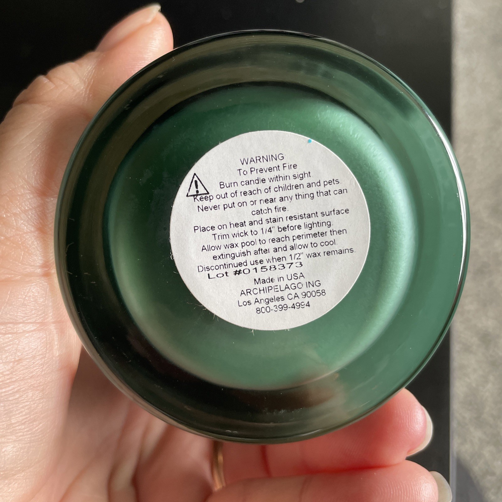 HTF Vintage Rare Archipelago Botanical Gold Crown Candle Green Holiday Scent