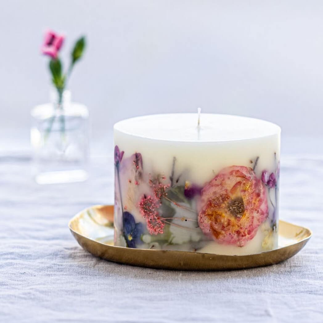 Rosy Rings Petite Botanical Candle – Blushing Rosewood