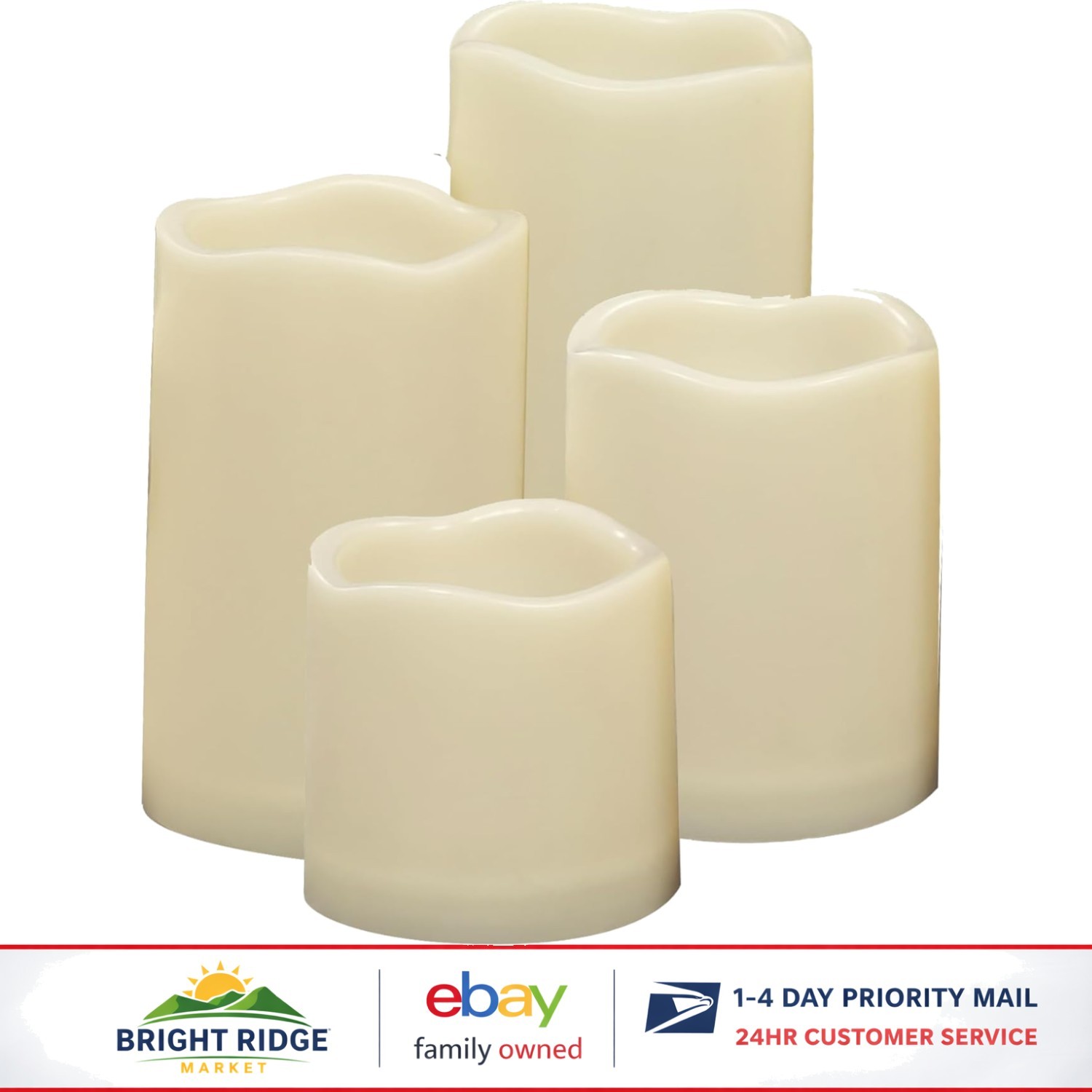 Cordless Waterproof Electric Candles for Patio, Yard and Holiday Celebrations