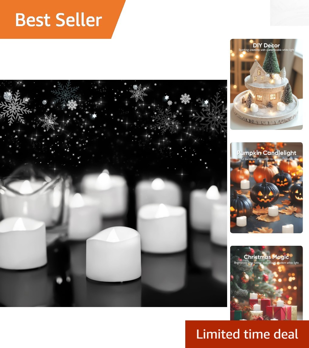 Elegant 24 Flameless Tea Lights – 200+ Hour Battery Life for Every Occasion