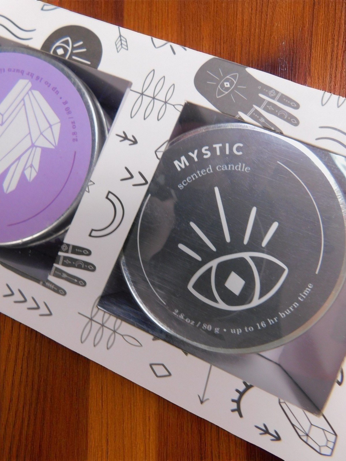 You Are Magic Scented Candle Set 3 Tin Clarity Mystic Purpose Crystals Gift Deco