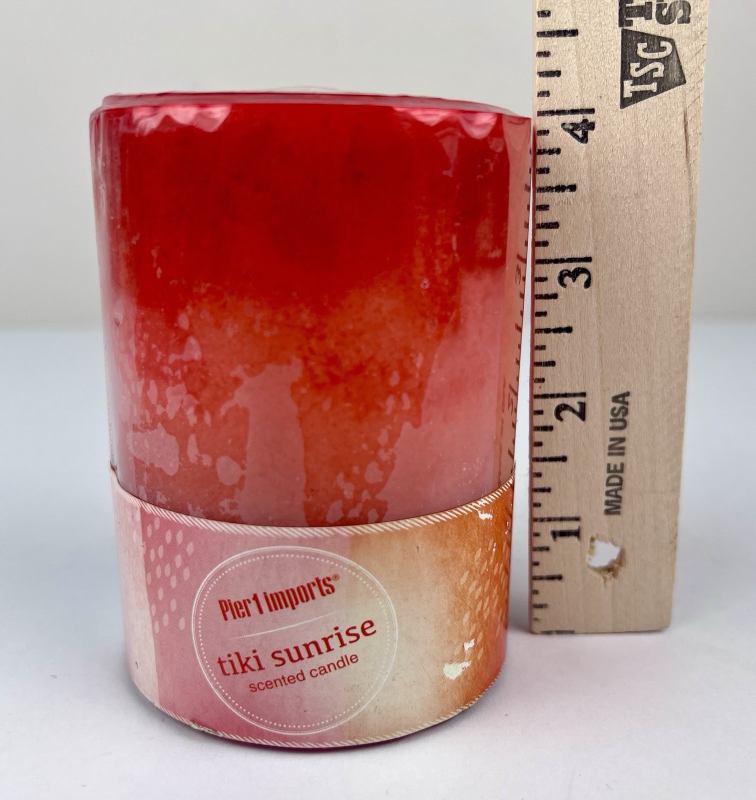 Pier 1 Imports Aube Tiki Sunrise Scented Candle 4 in. x 3 in. dia. NEW