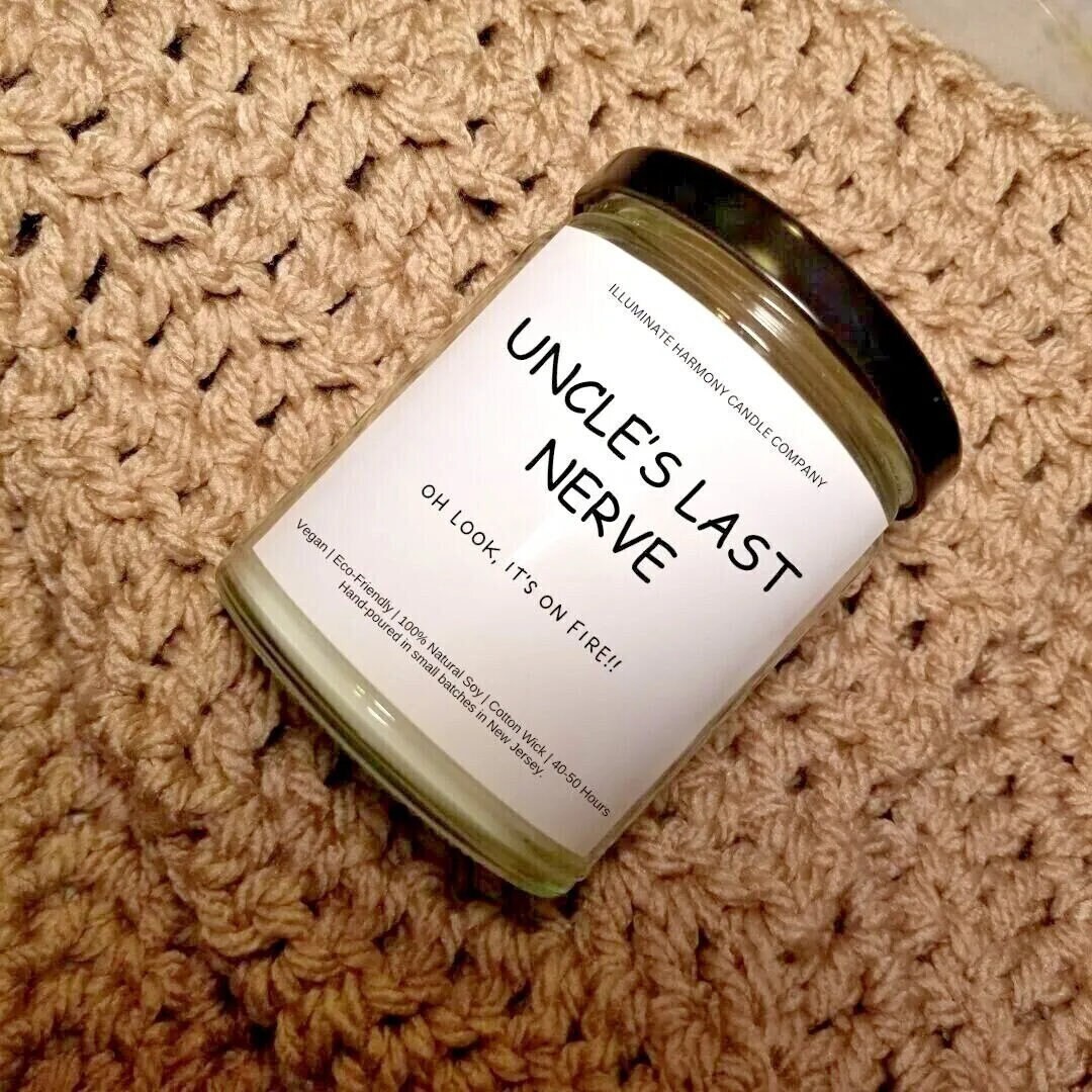 Uncle’s Last Nerve Candle | Funny Candles | Personalized Candle Gift | Last