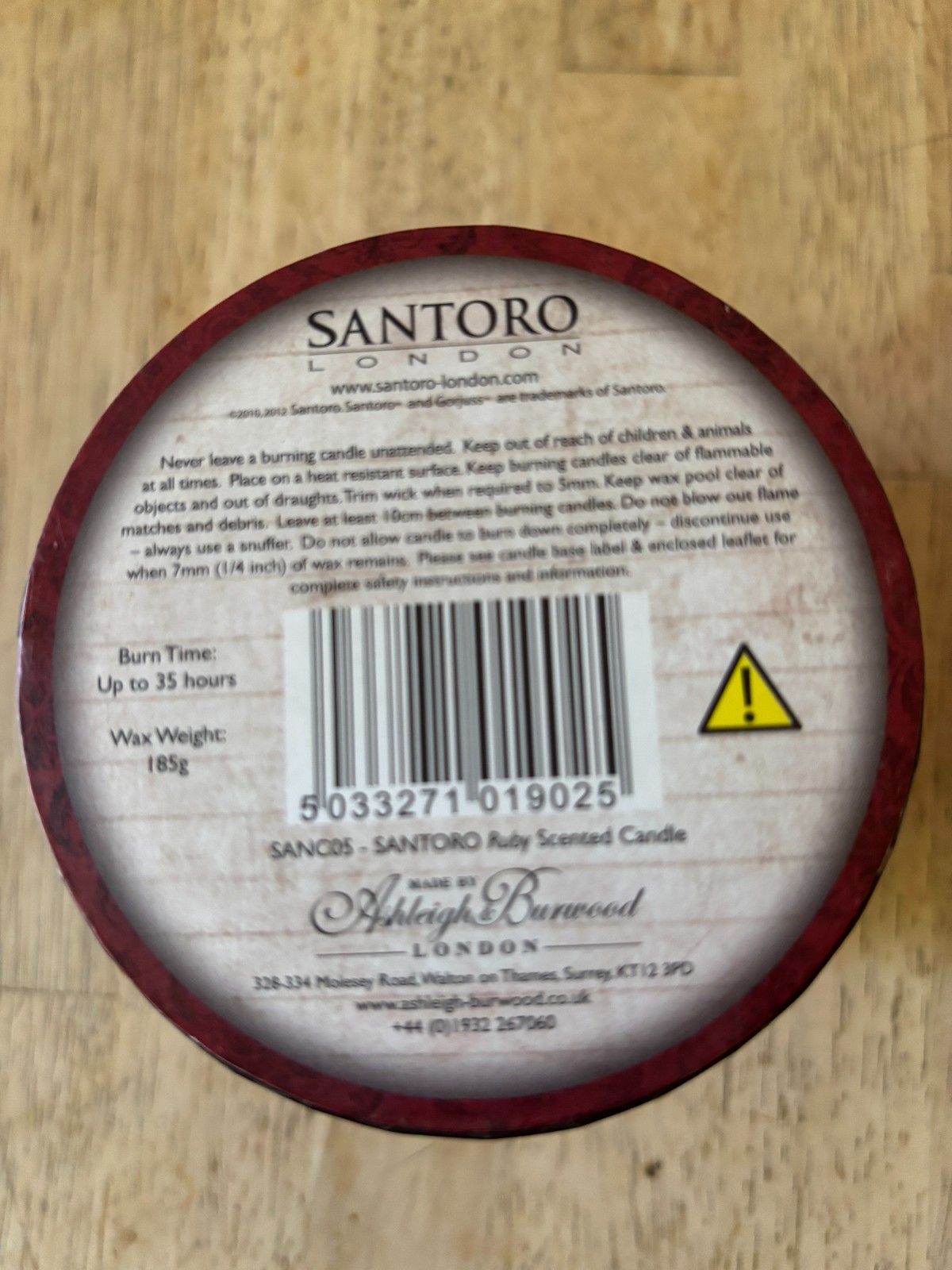 Santoro London – Scented Candles – Lot of 3 – 185g – Ashleigh Burwood – Rare!