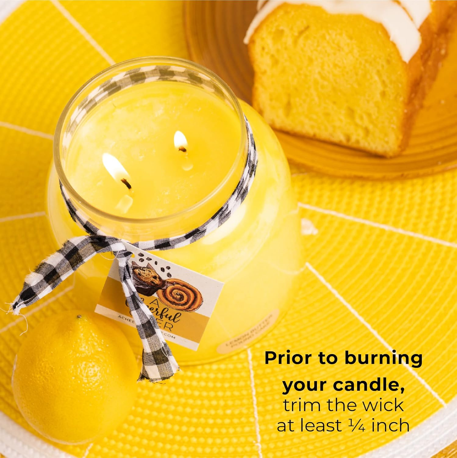 — Lemon Butter Pound Cake – 34Oz Papa Scented Candle Jar with Lid – Keepers of t