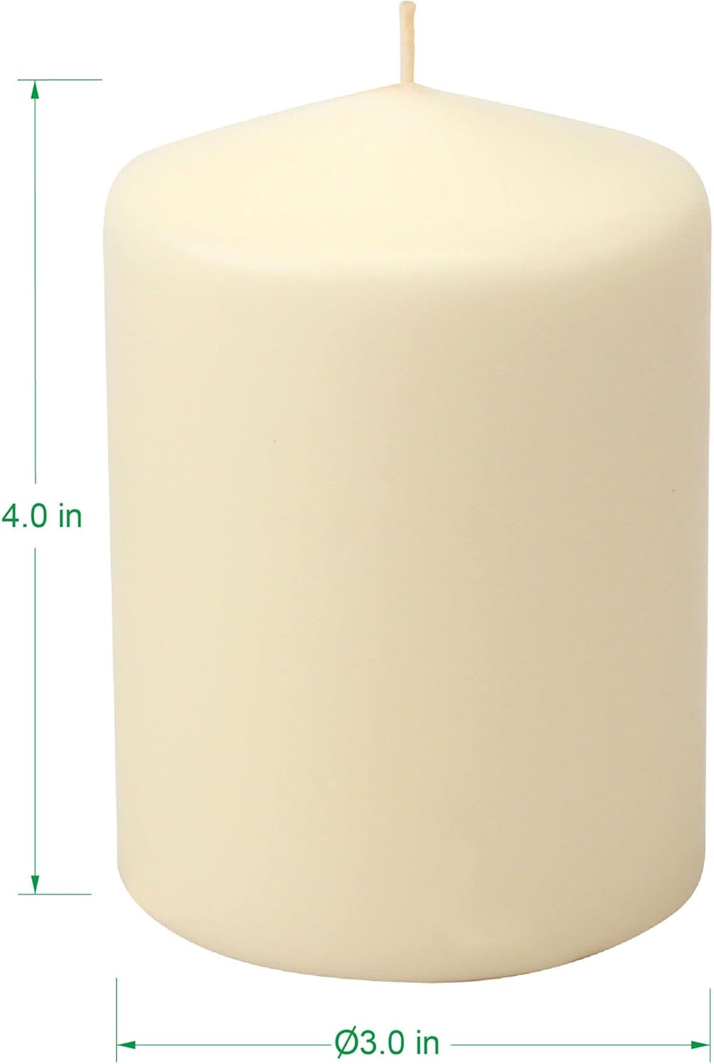 Unscented Pillar Candles – 35 Hour Burn Time, Long-Lasting Wax Candles for Weddi