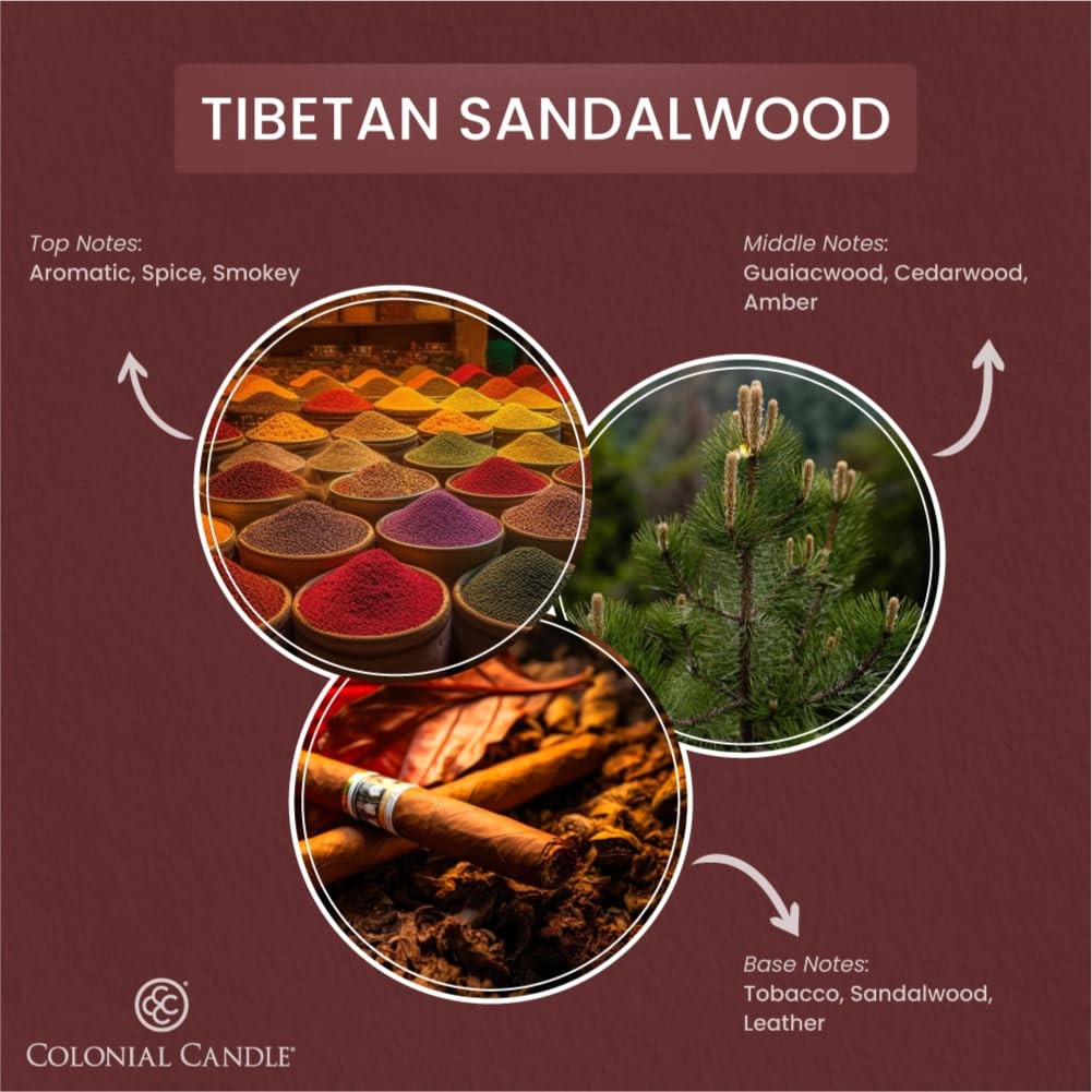 Tibetan Sandalwood Scented Jar Candle, 2 Wick, 3.5 oz, Mottled Wax