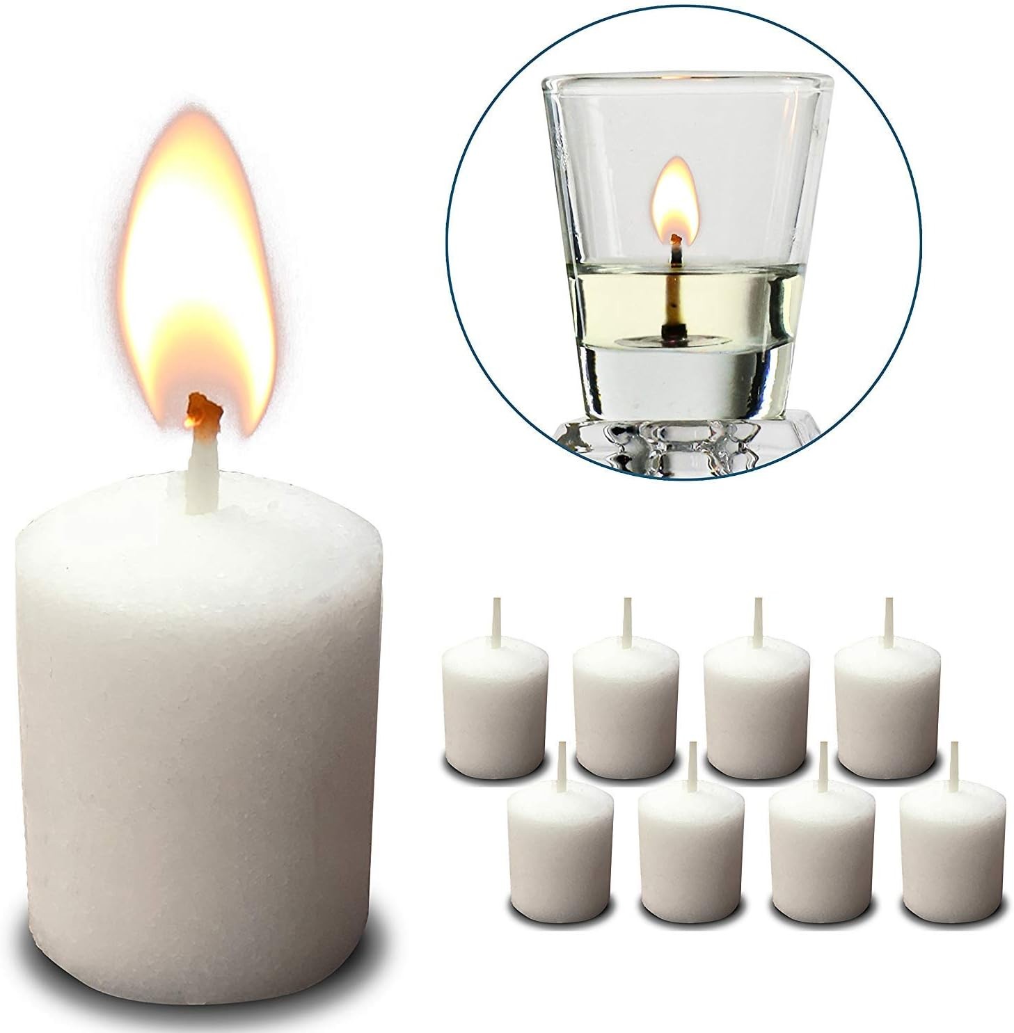 4 Hour Neironim Candles, Shabbat and Small Votive Wax Candle, 72 Count